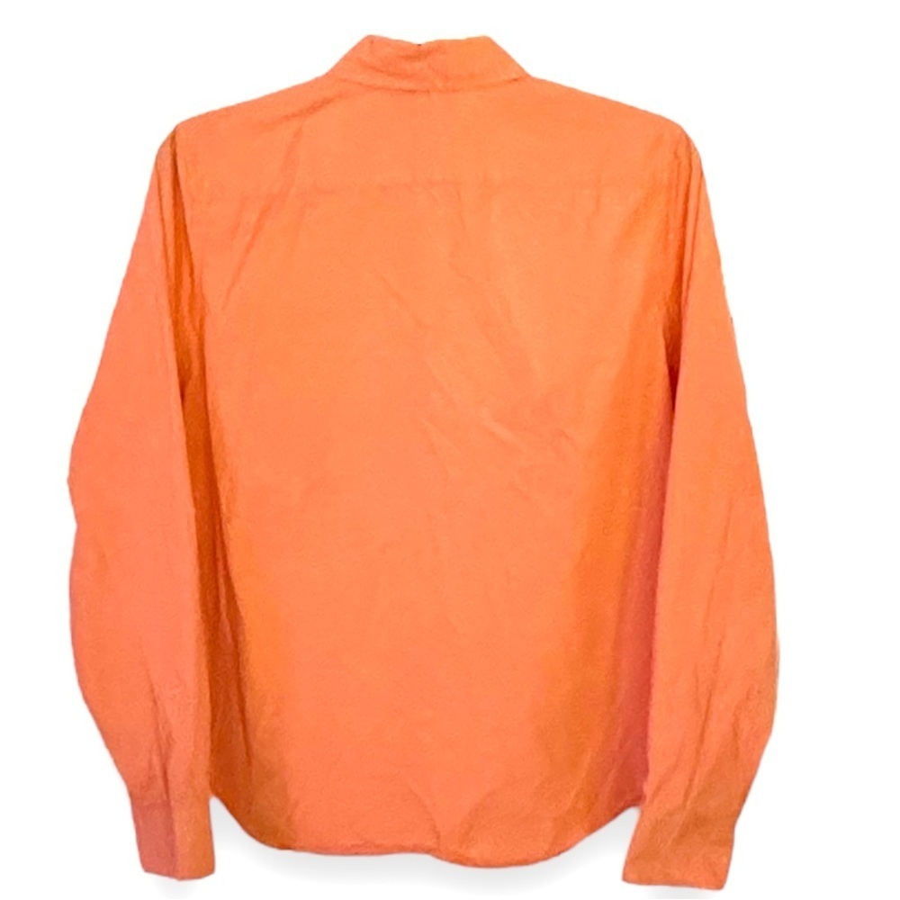 Lauren Ralph Lauren Size M Orange Long Sleeve Button Down Shirt - Picture 2 of 4